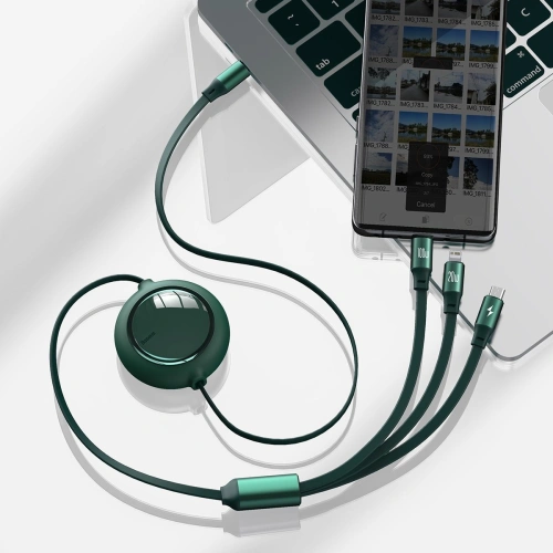 Kup Baseus 1.2m USB 3-in-1-Kabel Bright Mirror, USB zu micro USB / USB-C / Lightning, 100W, (grün) - BSU2812GRN - {ean13} - Sklep Home Screen