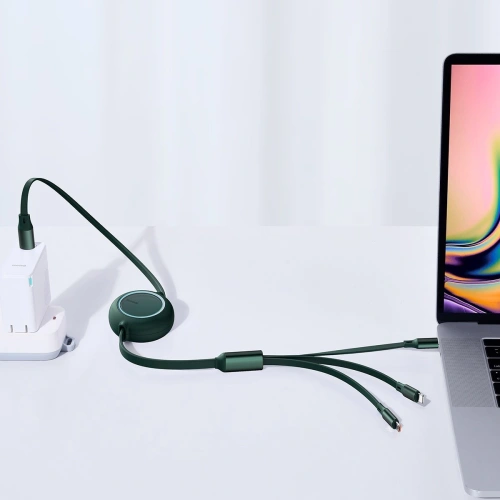 Kup Baseus 1.2m USB 3-in-1-Kabel Bright Mirror, USB zu micro USB / USB-C / Lightning, 100W, (grün) - BSU2812GRN - {ean13} - Sklep Home Screen