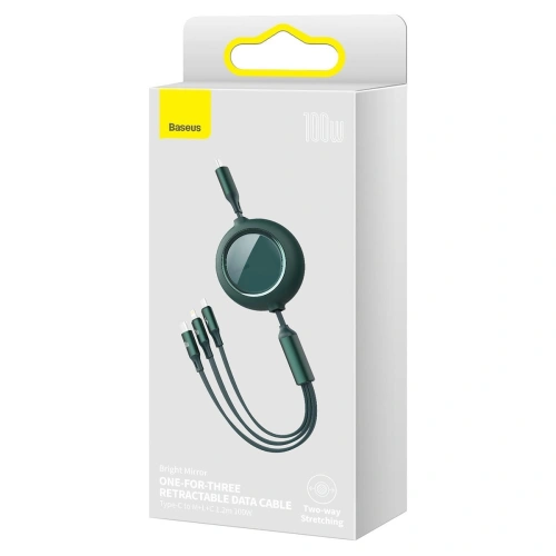Kup Baseus 1.2m USB 3-in-1-Kabel Bright Mirror, USB zu micro USB / USB-C / Lightning, 100W, (grün) - BSU2812GRN - {ean13} - Sklep Home Screen