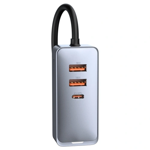 Kup Încărcător auto Baseus Share Together cu prelungitor, 2x USB, 2x USB-C, 120W (gri) - BSU2816GRY - {ean13} - Sklep Home Screen