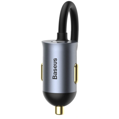 Kup Încărcător auto Baseus Share Together cu prelungitor, 2x USB, 2x USB-C, 120W (gri) - BSU2816GRY - {ean13} - Sklep Home Screen