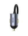 Kup Încărcător auto Baseus Share Together cu prelungitor, 2x USB, 2x USB-C, 120W (gri) - BSU2816GRY - {ean13} - Sklep Home Screen