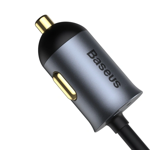 Kup Încărcător auto Baseus Share Together cu prelungitor, 2x USB, 2x USB-C, 120W (gri) - BSU2816GRY - {ean13} - Sklep Home Screen