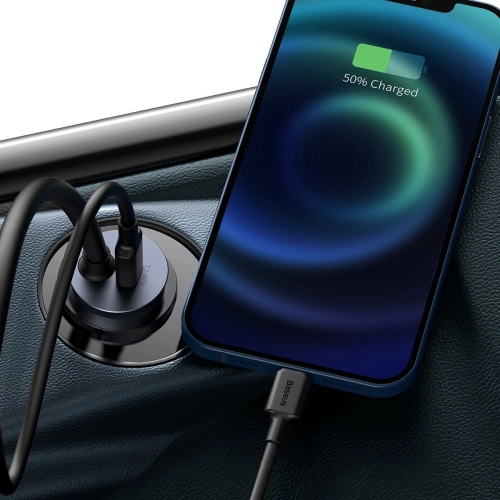 Kup Încărcător auto Baseus Share Together cu prelungitor, 2x USB, 2x USB-C, 120W (gri) - BSU2816GRY - {ean13} - Sklep Home Screen