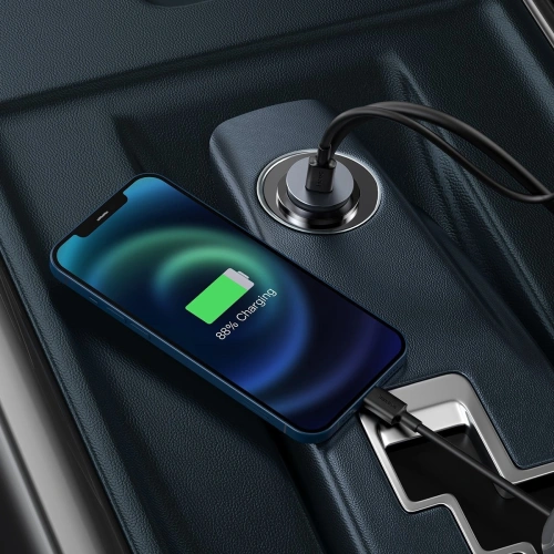 Kup Încărcător auto Baseus Share Together cu prelungitor, 2x USB, 2x USB-C, 120W (gri) - BSU2816GRY - {ean13} - Sklep Home Screen