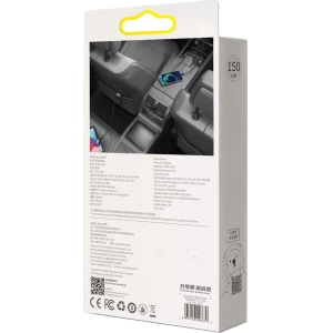 Ładowarka samochodowa Baseus Share Together z przedłużaczem, 2x USB, 2x USB-C, 120W (szara)
