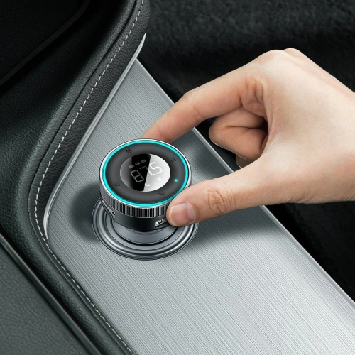 Kup Transmiter FM Baseus Enjoy Car, Bluetooth 5.0, microSD, AUX (czarny) - BSU2817BLK - {ean13} - Sklep Home Screen