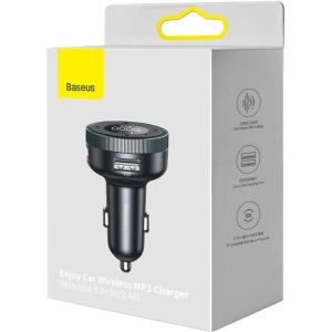 Kup Transmiter FM Baseus Enjoy Car, Bluetooth 5.0, microSD, AUX (czarny) - BSU2817BLK - {ean13} - Sklep Home Screen