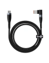 Kabel magnetický Baseus Zinc Magnetic, USB-C na obdélníkovou konektor DC, 100W, PD, 2m, úhlový (černý)
