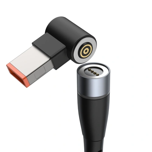 Kup Kabel magnetic Baseus Zinc Magnetic, USB-C la conector DC dreptunghiular, 100W, PD, 2m, unghiular (negru) - BSU2818BLK - {ean13} - Sklep Home Screen