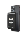 Kieszeń na karty Karl Lagerfeld KLWMSCHSFBK Portofel Fanta Card Saffiano Choupette Head MagSafe negru/black