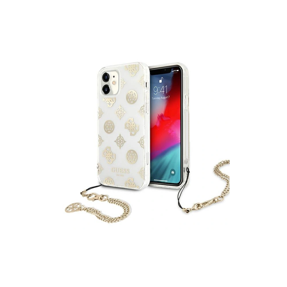 Etui Guess GUHCN61KSPEGO Apple iPhone 11 złoty/gold hardcase Peony Chain Collection