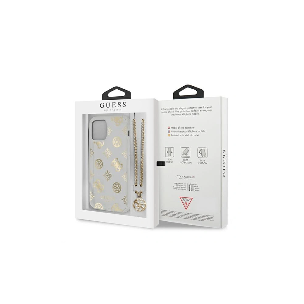 Etui Guess GUHCN61KSPEGO Apple iPhone 11 złoty/gold hardcase Peony Chain Collection