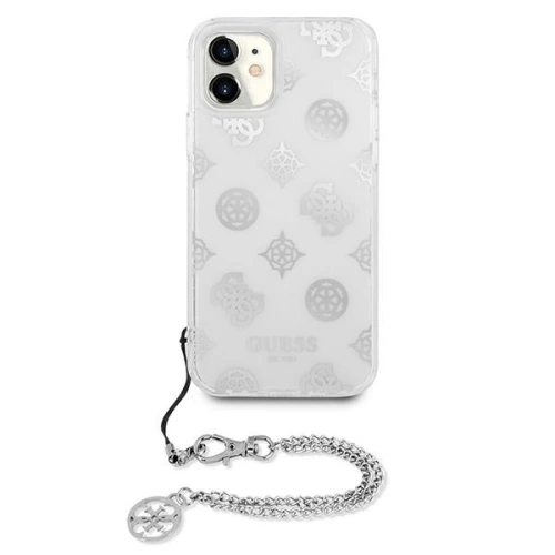 Kup Guess Apple Tasche GUHCN61KSPESI iPhone 11 silber/silberne Hartschale Peony Chain Collection - GUE1063SLV - {ean13} - Sklep Home Screen