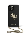 Etui Guess GUHCN61LSC4GBK Apple iPhone 11 černý/black hardcase 4G Gold Chain Collection