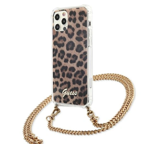 Buy Guess GUHCP12LKCLEO Apple iPhone 12 Pro Max Leopard hardcase Gold Strap - GUE1066LEO - {ean13} - Home Screen Store Europe