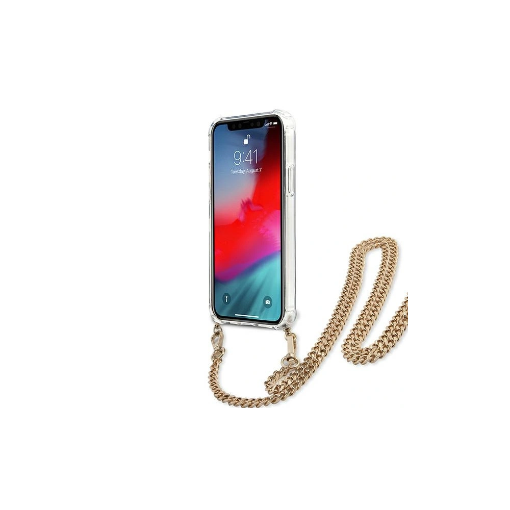 Etui Guess GUHCP12LKCLEO Apple iPhone 12 Pro Max Leopard hardcase Gold Strap