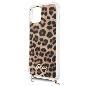 Etui Guess GUHCP12LKCLEO Apple iPhone 12 Pro Max Leopárd kemény tok Arany Pánt