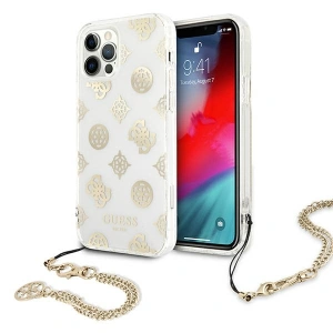 Etui Guess GUHCP12LKSPEGO Apple iPhone 12 Pro Max złoty/gold hardcase Peony Chain Collection