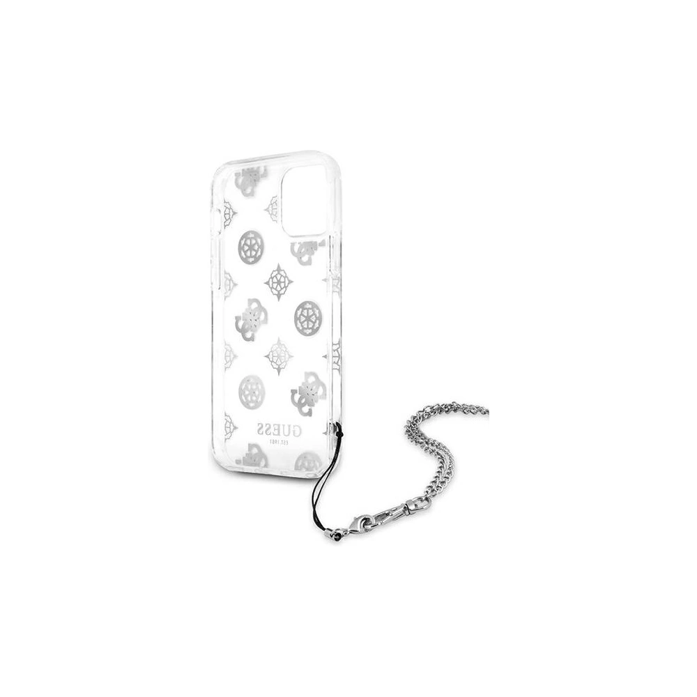 Etui Guess GUHCP12LKSPESI Apple iPhone 12 Pro Max srebrny/silver hardcase Peony Chain Collection