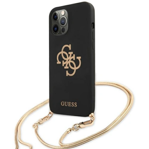 Kup Guess Apple Tasche GUHCP12LLSC4GBK iPhone 12 Pro Max schwarz/schwarz Hardcase 4G Gold Chain Collection - GUE1070BLK - {ean13} - Sklep Home Screen