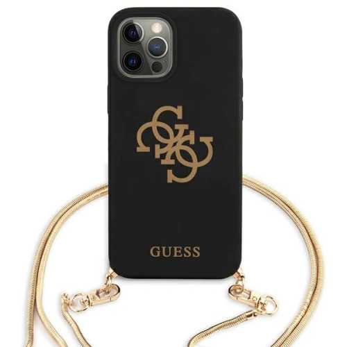 Kup Guess Apple Tasche GUHCP12LLSC4GBK iPhone 12 Pro Max schwarz/schwarz Hardcase 4G Gold Chain Collection - GUE1070BLK - {ean13} - Sklep Home Screen