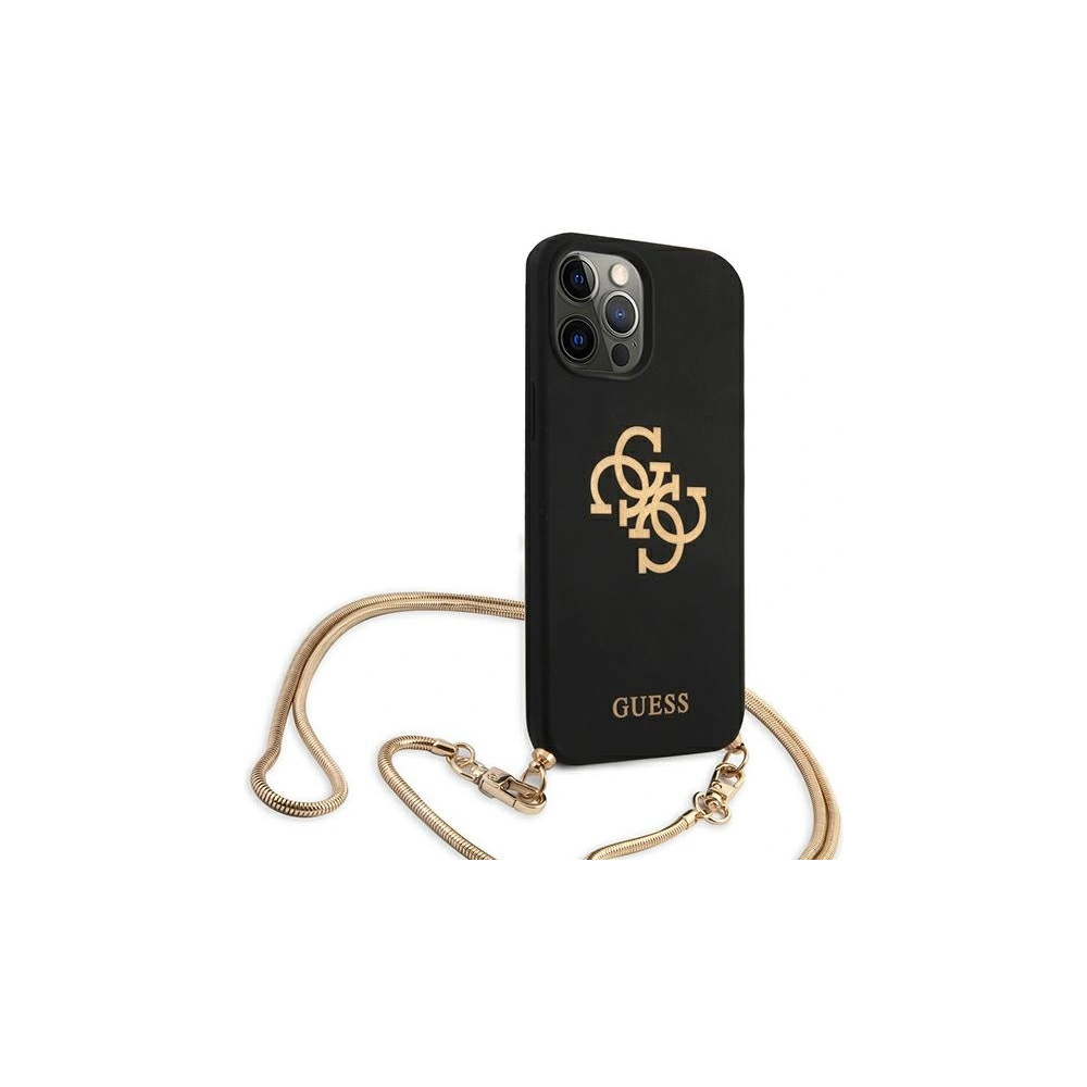 Etui Guess GUHCP12LLSC4GBK Apple iPhone 12 Pro Max czarny/black hardcase 4G Gold Chain Collection