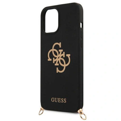 Kup Guess Apple Tasche GUHCP12LLSC4GBK iPhone 12 Pro Max schwarz/schwarz Hardcase 4G Gold Chain Collection - GUE1070BLK - {ean13} - Sklep Home Screen
