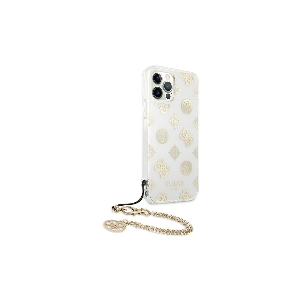 Etui Guess GUHCP12MKSPEGO Apple iPhone 12/12 Pro złoty/gold hardcase Peony Chain Collection