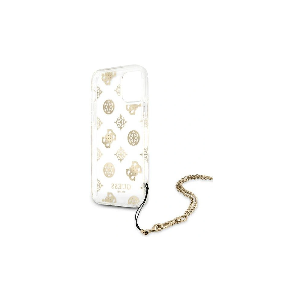 Etui Guess GUHCP12MKSPEGO Apple iPhone 12/12 Pro złoty/gold hardcase Peony Chain Collection