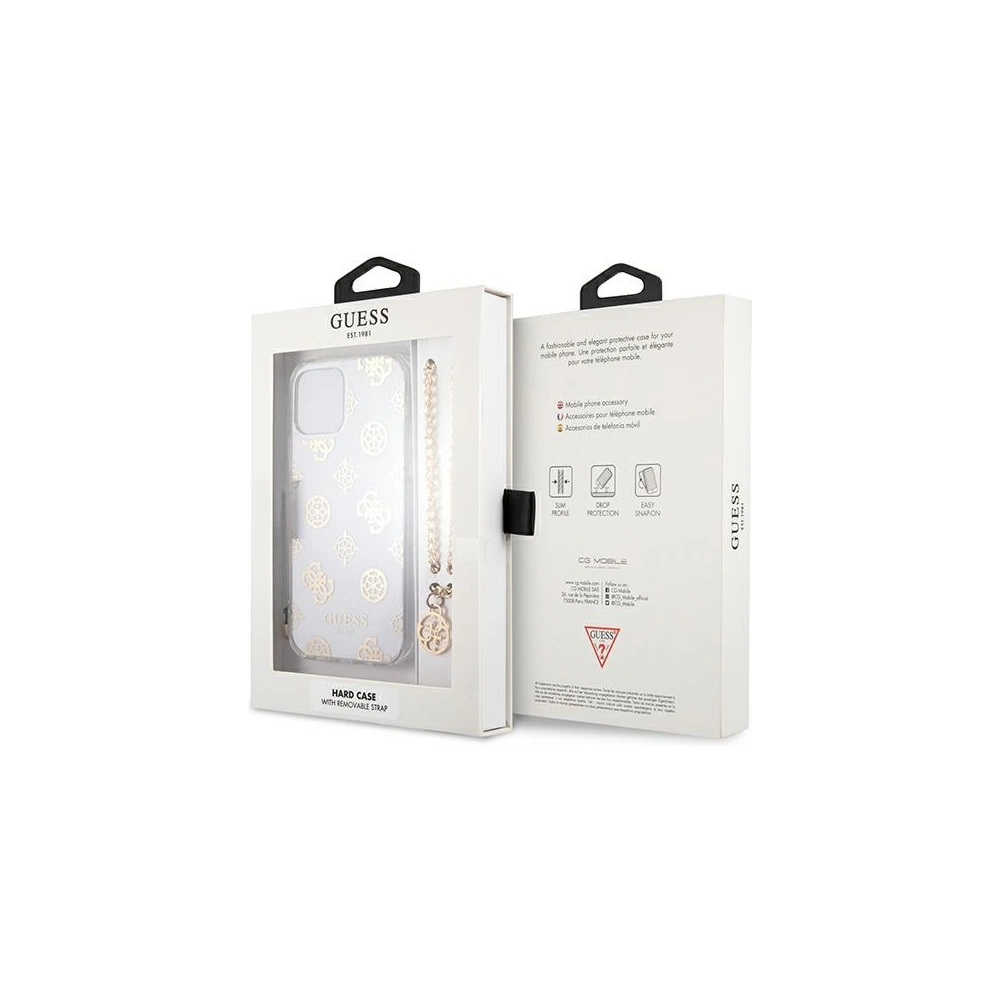 Etui Guess GUHCP12MKSPEGO Apple iPhone 12/12 Pro złoty/gold hardcase Peony Chain Collection