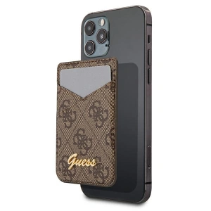 Kieszeń na karty Guess Wallet Card Slot GUWMS4GTLBR MagSafe 4G brąz/brown