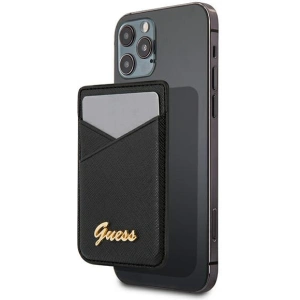 Kup Kapsa na karty Guess Peněženka Slot na karty GUWMSSASLBK MagSafe Saffiano černá/black - GUE1082BLK - {ean13} - Sklep Home Screen