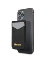 Kieszeń na karty Guess Slot pentru carduri Wallet GUWMSSASLBK MagSafe Saffiano negru/black