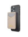Kártyatartó Guess Wallet Card Slot GUWMSSASLGO MagSafe Saffiano arany/zöld