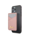 Kártyatartó zseb Guess Wallet Card Slot GUWMSSASLPI MagSafe Saffiano rózsaszín/pink