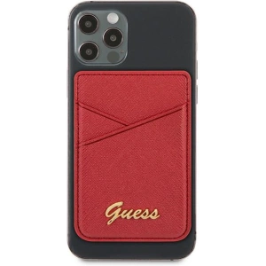 Kup Kapsa na karty Guess Wallet Card Slot GUWMSSASLRE MagSafe Saffiano červená/red - GUE1085RED - {ean13} - Sklep Home Screen