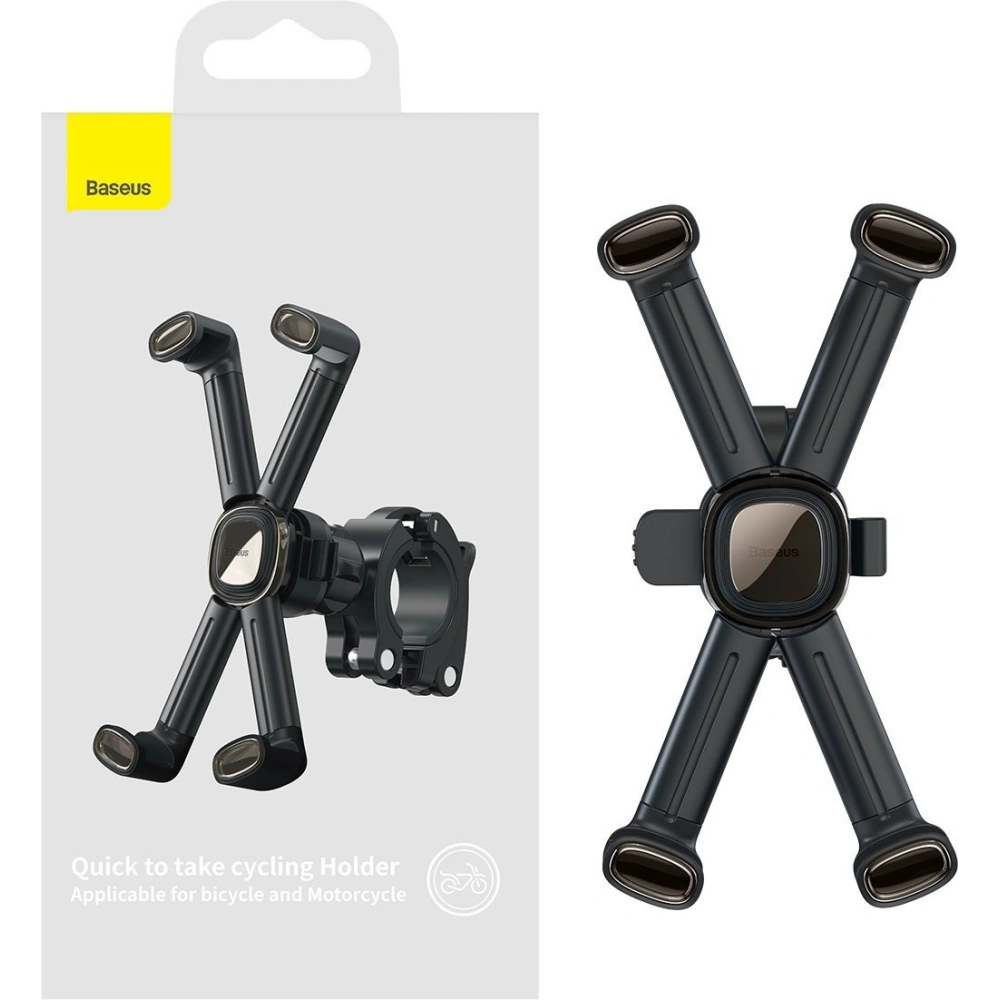 Uchwyt rowerowy Baseus Quick do telefonów (czarny)