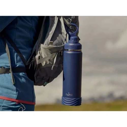 Kup PURO Outdoor-Edelstahl-Thermoflasche 500 ml (Schwarz) - PUR437BLK - {ean13} - Sklep Home Screen