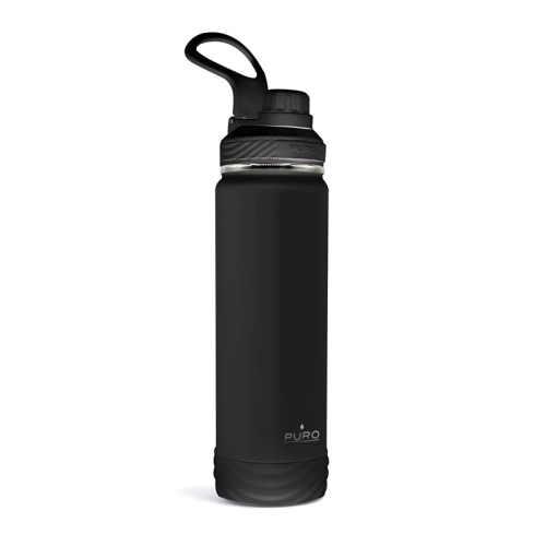 Kup Rozsztott rozszagú PURO Outdoor 750 ml-es rozsdamentes acél termosz (Fekete) - PUR439BLK - {ean13} - Sklep Home Screen