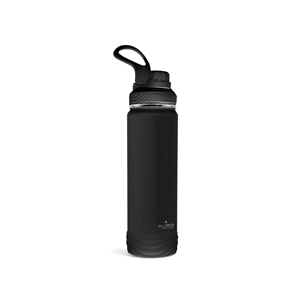 Butelka termiczna ze stali nierdzewnej PURO Outdoor 750 ml (Black)