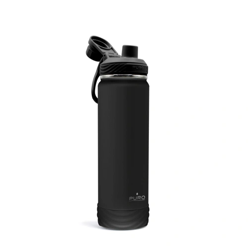 Kup Rozsztott rozszagú PURO Outdoor 750 ml-es rozsdamentes acél termosz (Fekete) - PUR439BLK - {ean13} - Sklep Home Screen