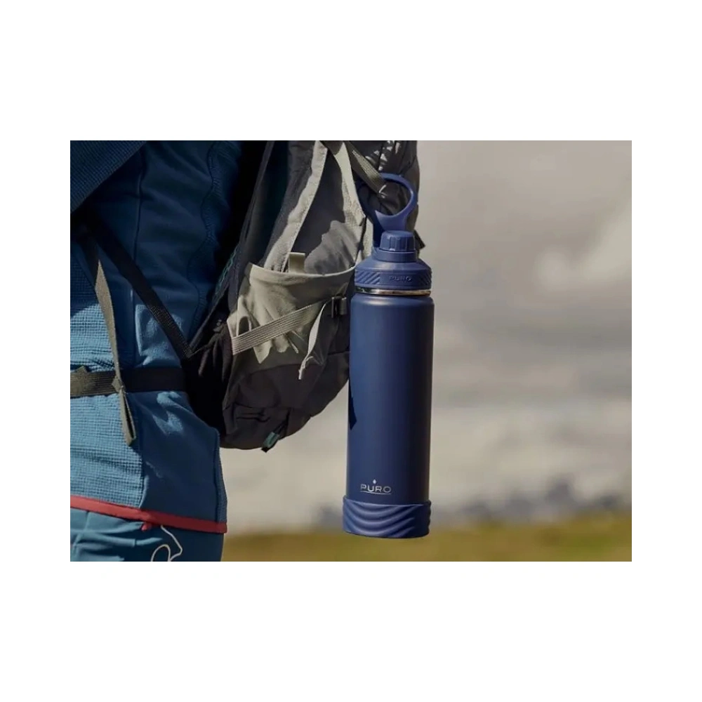 Butelka termiczna ze stali nierdzewnej PURO Outdoor 750 ml (Black)