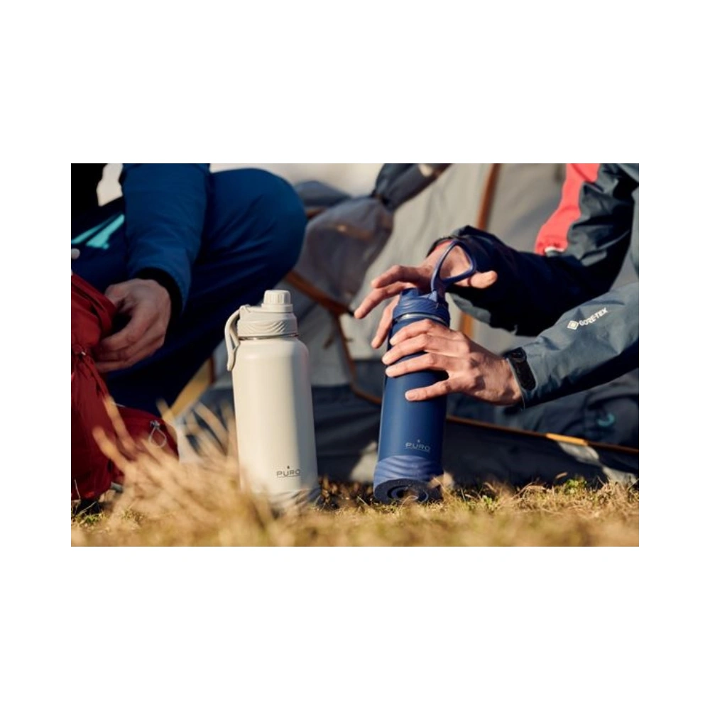 Butelka termiczna ze stali nierdzewnej PURO Outdoor 750 ml (Black)