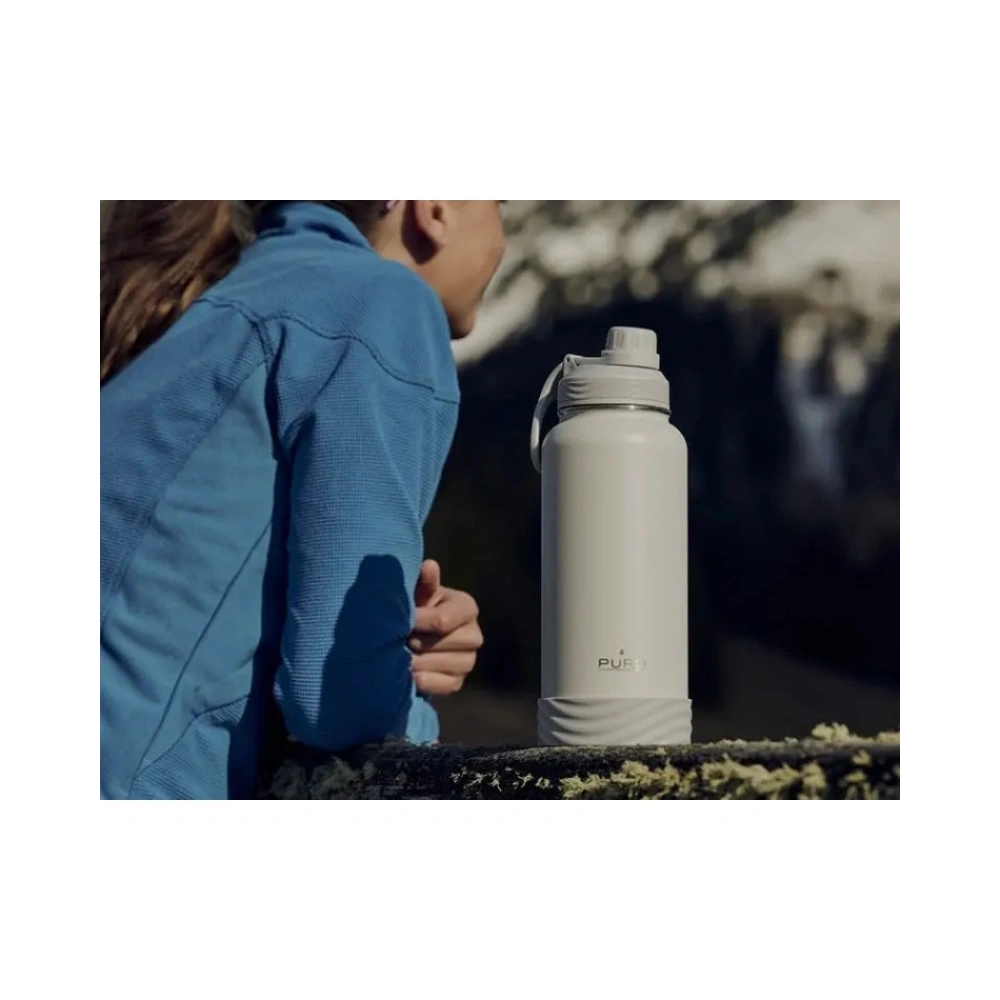 Butelka termiczna ze stali nierdzewnej PURO Outdoor 750 ml (Light Grey)