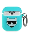 Karl Lagerfeld Apple Tasche KLA2UCHFL AirPods Hülle blau/blau Choupette