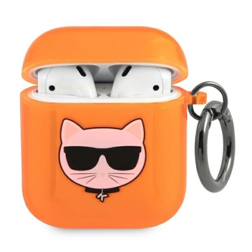 Kup Etui Karl Lagerfeld KLA2UCHFO pentru Apple AirPods, portocalie/orange Choupette - KLD563ORG - {ean13} - Sklep Home Screen