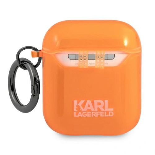 Kup Etui Karl Lagerfeld KLA2UCHFO pentru Apple AirPods, portocalie/orange Choupette - KLD563ORG - {ean13} - Sklep Home Screen