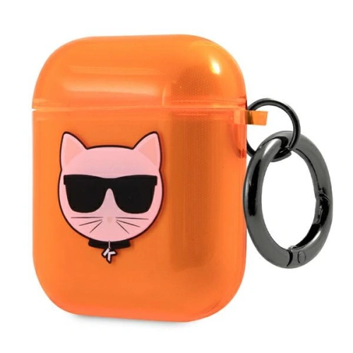 Kup Etui Karl Lagerfeld KLA2UCHFO pentru Apple AirPods, portocalie/orange Choupette - KLD563ORG - {ean13} - Sklep Home Screen