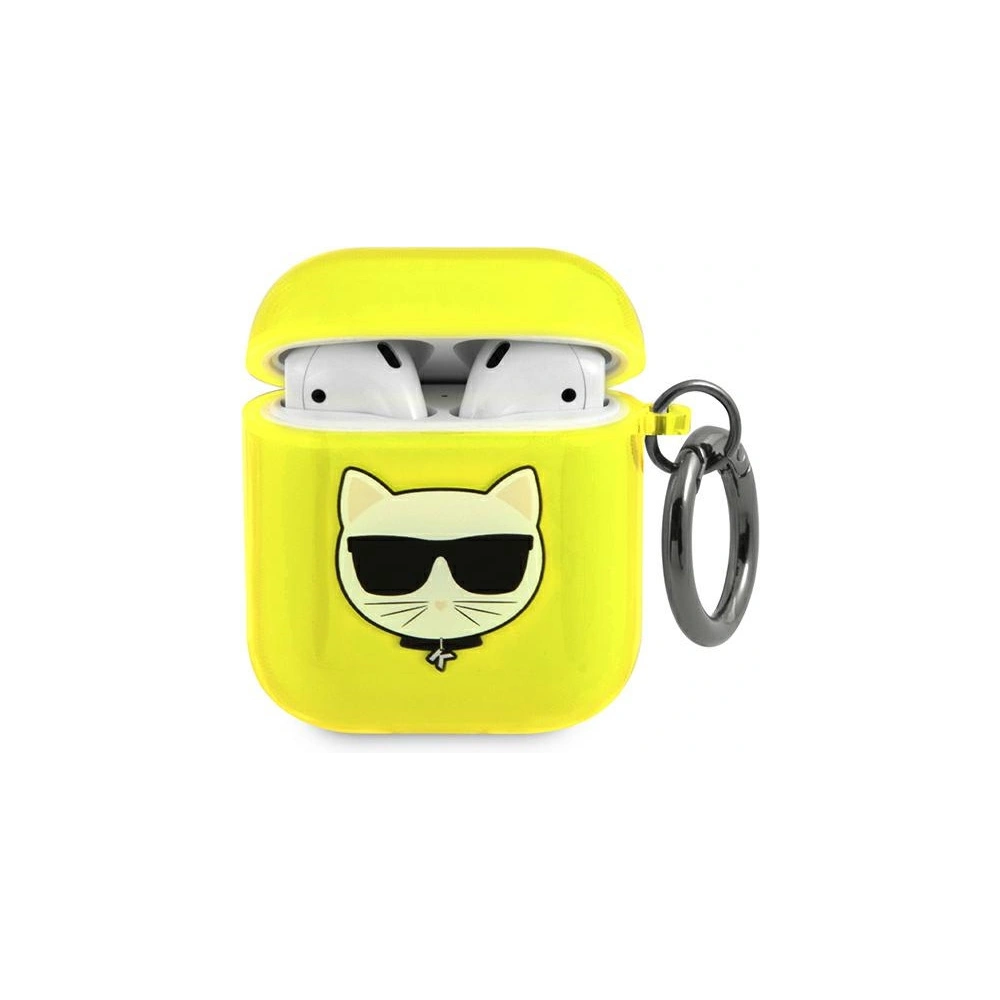 Etui Karl Lagerfeld KLA2UCHFY Apple AirPods cover żółty/yellow Choupette